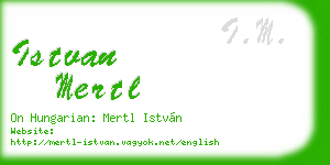 istvan mertl business card